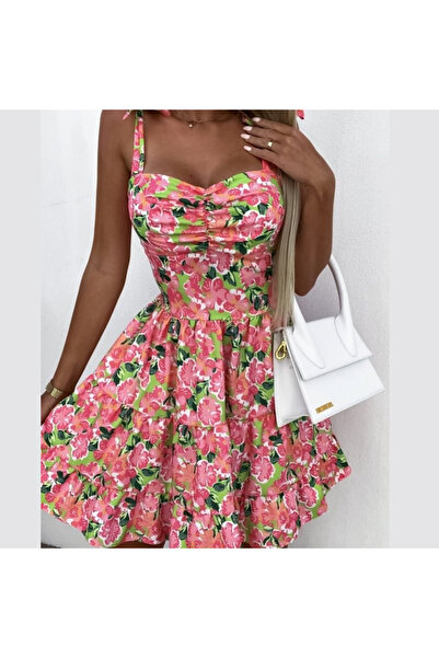 dorbe Women's Pink Floral Mini Dress