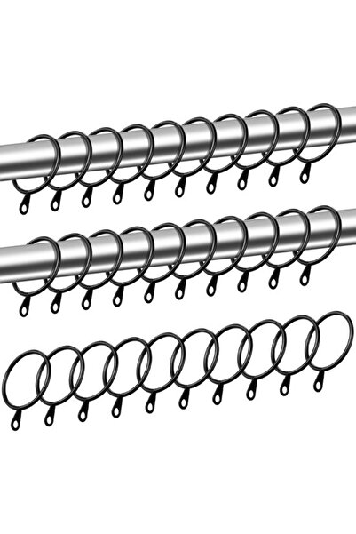 Morvena Picks Inele metalice pentru bara de perdele 30 piese - carlige pentru...