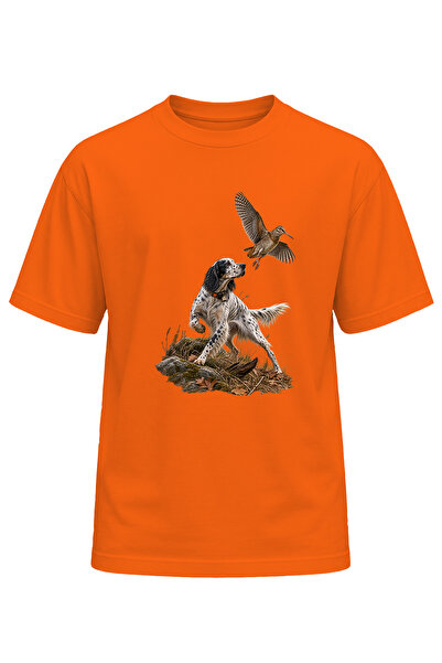 remonz Nature Camping Çulluk Setter Illustrated Printed Premium T-Shirt