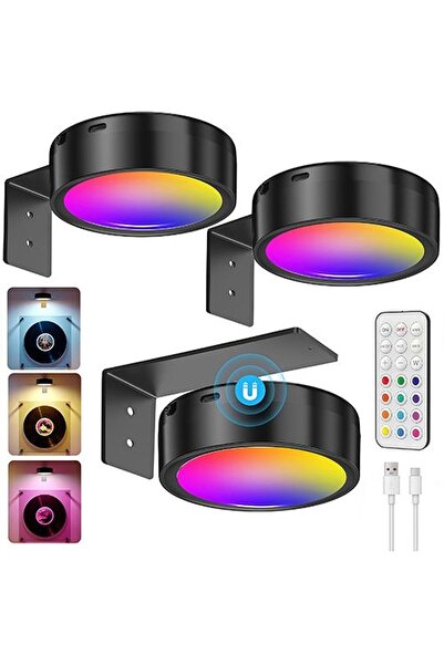 Morvena Picks 3 piese - Lampă de perete de interior - Iluminare fără fir LED ...