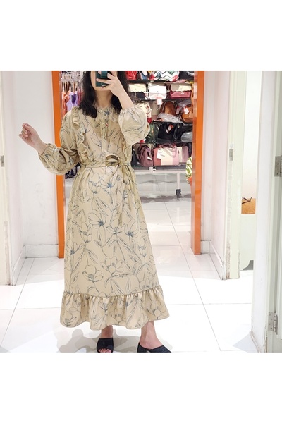 dorbe Women's Floral Long sleeve Maxi Dress