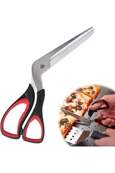 Morvena Picks Foarfece profesionale pentru pizza, lama din otel inoxidabil, m...