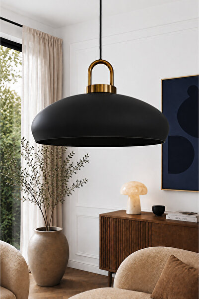 Luna Lighting Barella Büyük Boy Rustik Tekli Avize Sarkıt Salon Mutfak Oturma...