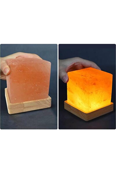 Morvena Picks Lampă de sare cu lumină caldă de Himalaya USB, lampă de sare de...