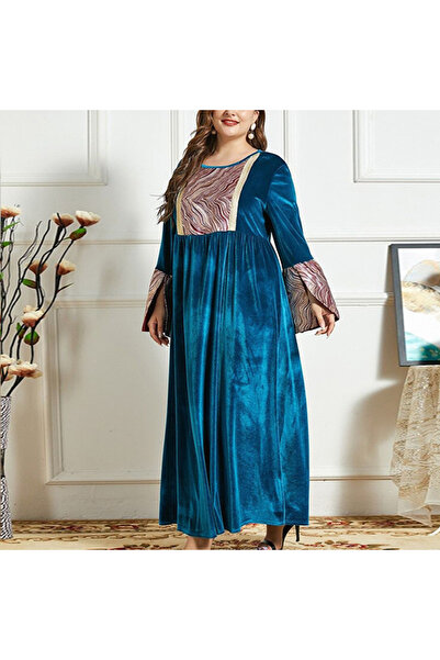 dorbe Women's Blue Long sleeve Maxi Dress