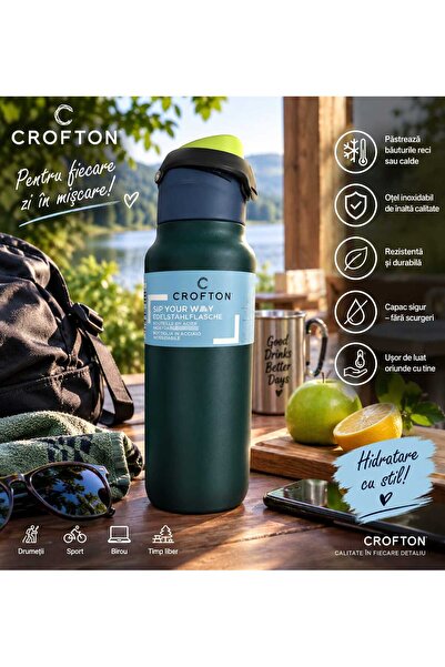 CROFTON Stainless steel insulated bottle – 1.18 L