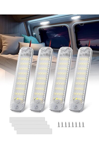 Morvena Picks 4 bucăți 12V LED Bară de lumină – 36 LED-uri – 6000K – Cu între...