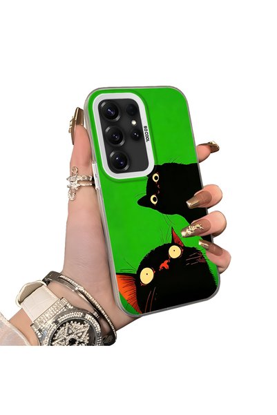 ucuc Samsung Galaxy S25 Ultra Compatible Hard Acrylic Back Silicone Edge Lens...