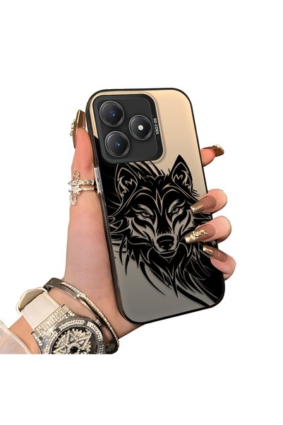 ucuc Realme C63 4G/C61 Compatible Hard Acrylic Back Silicone Edge Lens Protec...