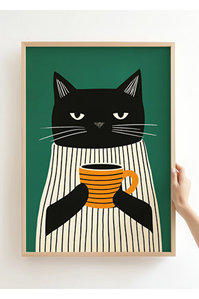 Kahve / Kedi / Köpek Koleksiyonu - Çerçevesiz Poster