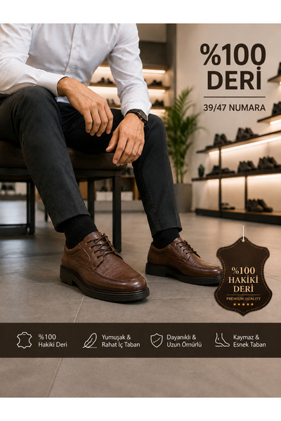 CookaHome Men's Brown, Black 100% Genuine Leather Laced Classic Casual Shoes