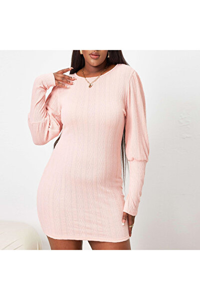 dorbe Women's Pink Long sleeve Mini Dress