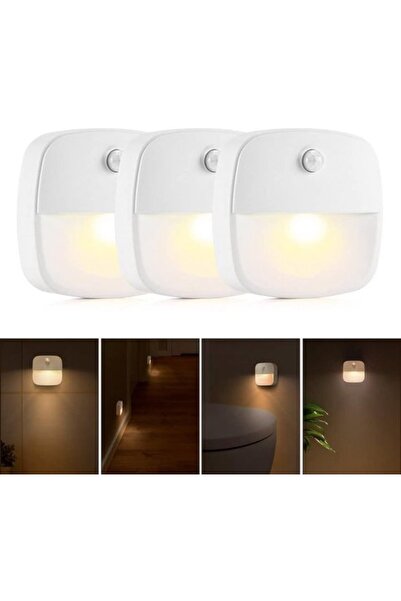 Morvena Picks Set de lumini de noapte LED fără fir cu 3 unități - cu senzori ...