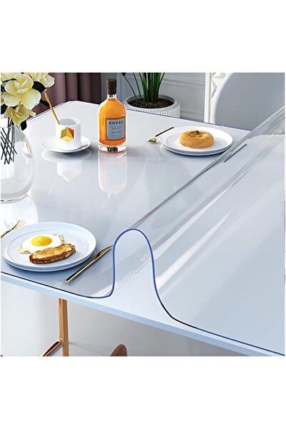Morvena Picks Fata de masa PVC transparenta de 0,8 cm, impermeabila si usor d...