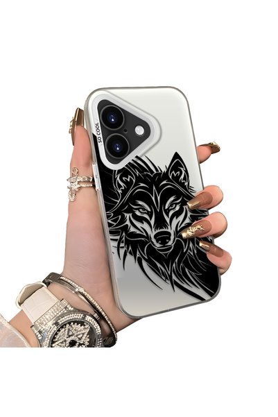 ucuc iPhone 16 Compatible Hard Acrylic Back Silicone Edge Lens Protection Cas...