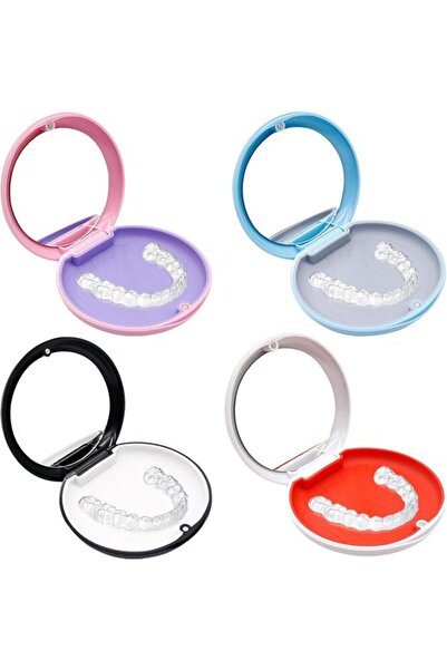 Morvena Picks Set cutie de depozitare din 4 bucăți cu oglindă, proteză dentar...