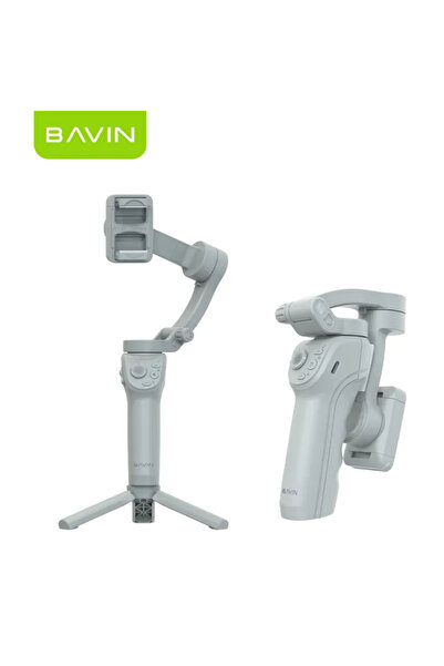 Bavin مثبت جيمبال محمول ثلاثي المحاور للهواتف الذكية AP-30 مع تتبع ذكي وإضاءة...