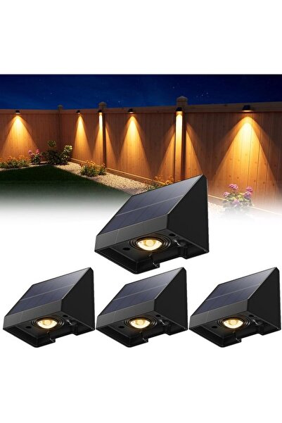 Morvena Picks Pachet de 4 lumini solare decorative pentru gard