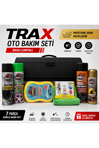 Adıfeks 7 Parça Premium Oto Bakım Seti – Komple Temizlik Bagaj Çanta Hediyeli