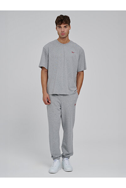 EVERLAST Pantaloni de trening jogger din bumbac cu talie elastică, șnur contr...