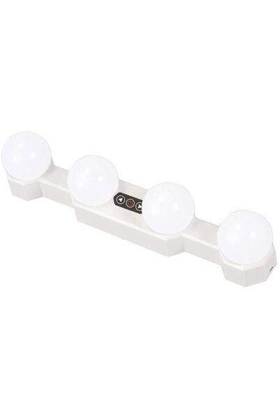 Morvena Picks Lumină cu LED pentru oglindă de machiaj, 4 lumini, reglabilă, p...