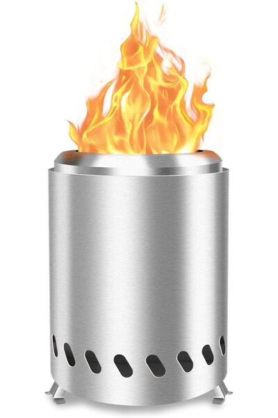 Morvena Picks Focar de masă fără fum - Mini focar cu aspirator de peleți - Po...