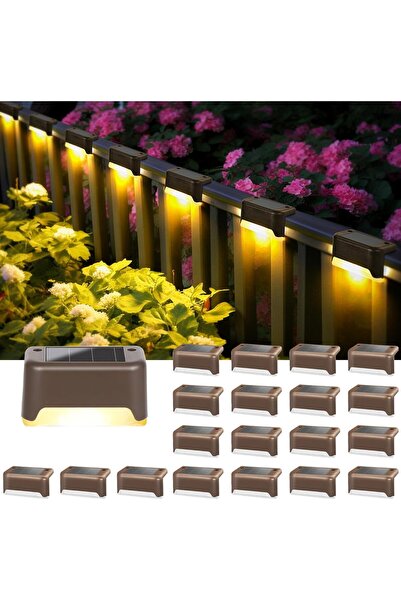 Morvena Picks Lumini solare de exterior, pachet de 20, faruri scari cu lumina...