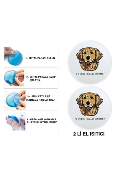 Bosphorus Sia 2 Pieces Brown Dog Pocket Heaters, Hand Warmers, Hot Water Bags...