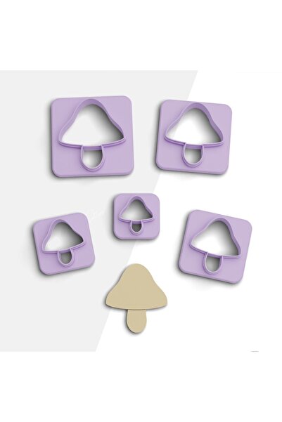 flament aşk Mushroom Polymer Clay Cutting Mold, Earring Mold, Cookie Mold, Ce...
