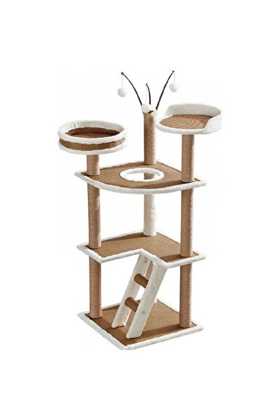 KEKE Tall Multi-Level Cat Tree Tower with Perches, Beds & Toys – 133cm Height