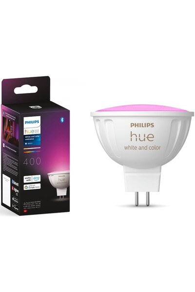 Philips Hue LED Bulb, GU5.3, 6.3W, 400 lm, Wi-Fi, variable light, compatible ...