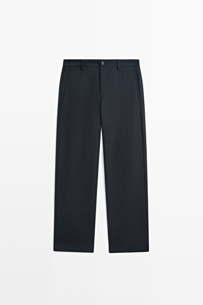 Massimo Dutti %100 pamuklu elastik belli pantolon