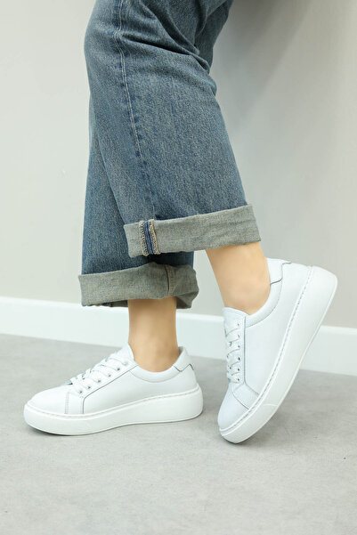FAST STEP Pantofi casual de damă, albi, din piele naturală 136ZA305-2