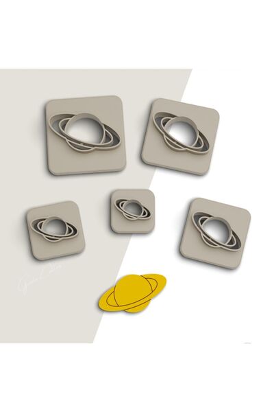 flament aşk Saturn Polymer Clay Cutting Mold, Earring Molds, Cookie Mold, 5 S...