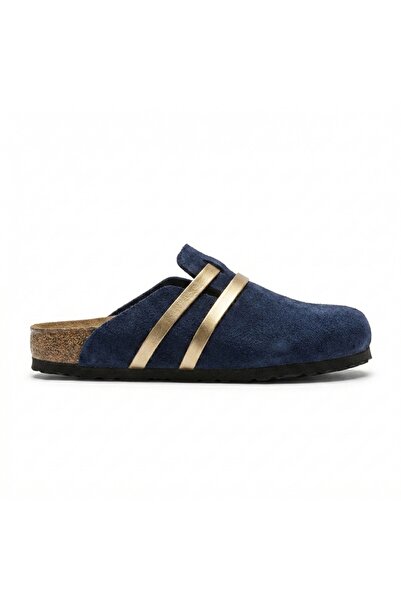 Bequemere Mc401-Sue Navy Blue Genuine Suede Leather Modular Velcro Striped Un...