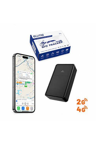 ellitiq Μίνι GPS Εντοπιστής Αυτοκινήτου 4G Μαγνητικός, Μπαταρία 10000 mAh, Εν...
