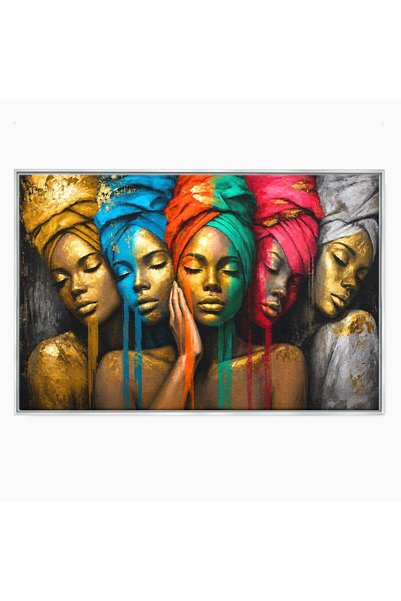 Luxcanva Tablou Canvas Frumusetea Diversitatii 70x50 cm cu Rama Argintiu Port...