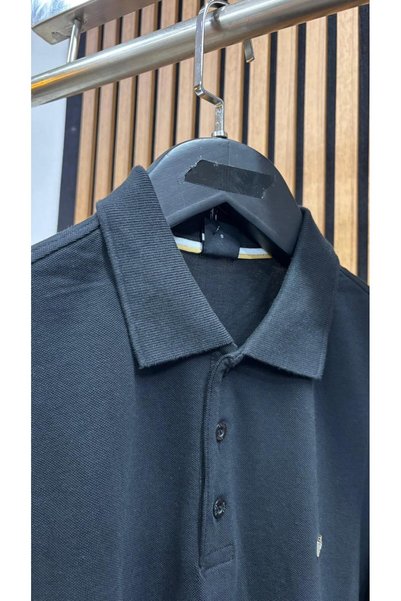 JESSE STORY Men's Polo Collar T-Shirt Custom Metal Emblem Design Polo T-Shirt Code: Js26Bssm0003