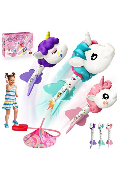 sallma Set de lansator rachete unicorn air power pentru copii, moale si rezis...
