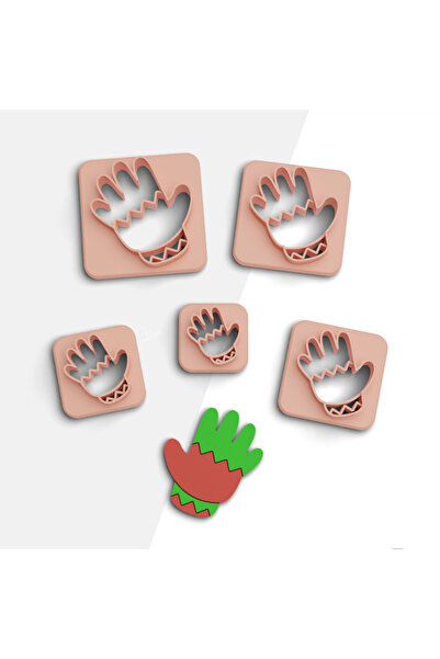 flament aşk Glove Polymer Clay Cutting Mold, Earring Molds, Cookie Mold, 5 Si...