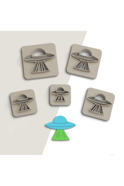 flament aşk Ufo Polymer Clay Cutting Mold, Earring Molds, Cookie Mold, 5 Size...