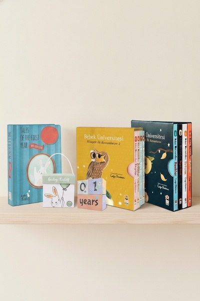 Baby Tales Fotoğraf Albümü+ Anı Küpü + Bebek Üniversitesi Setleri 0-12 Ay Beb...