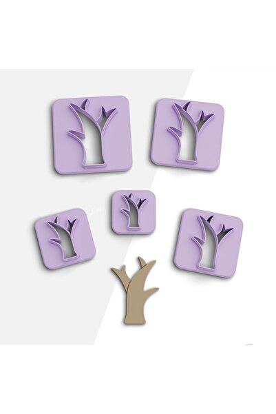flament aşk Dry Tree Polymer Clay Cutting Mold, Earring Mold, Cookie Mold, Ce...