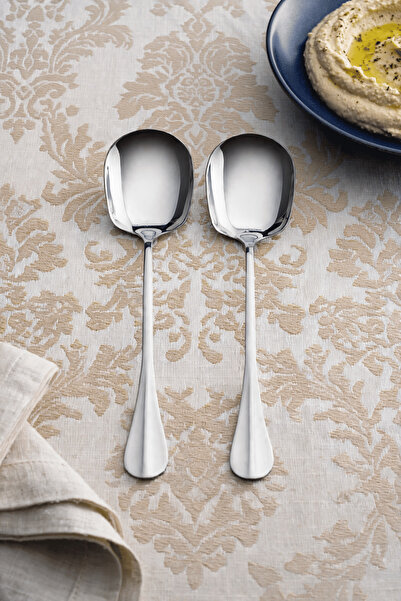 ÖzSa Home Set of 2 Stainless Steel Serving Spoons Presentation Spoons 2 Piece...