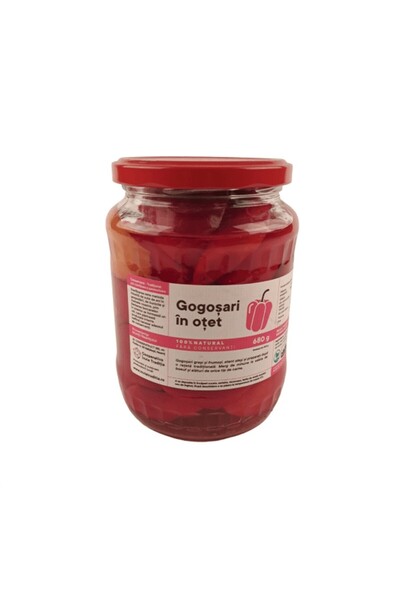 Generic Brand Gogosari rosii in otet 680g - INVIE TRADITIA