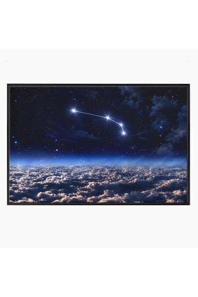 Luxcanva Tablou Canvas Constelatie Deasupra Norilor 120x80 cm cu Rama Negru C...