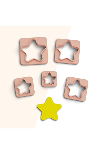 flament aşk Star Polymer Clay Cutting Mold, Earring Molds, Cookie Mold, 5 Siz...