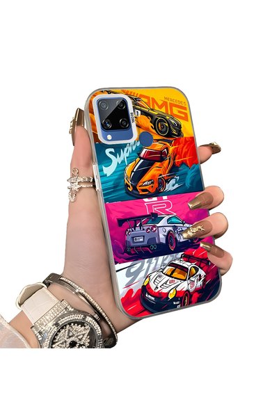 ucuc Stylish Case for Realme C15/C25/C25S Gtr Racing Car Themed Hard Acrylic ...