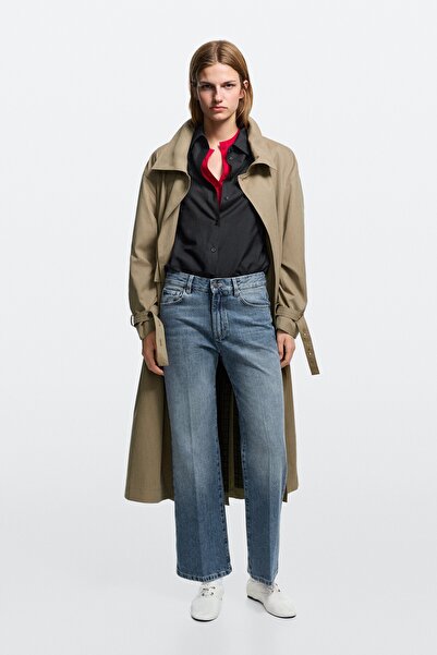 Massimo Dutti Orta bel kısa boy çan kesim jean