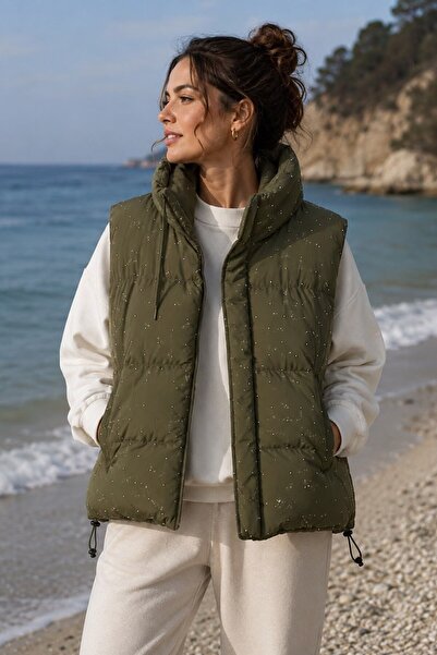 Raneel Kazançlı Alışveriş Stone Printed Hakim Collar Inflatable Vest with Ela...